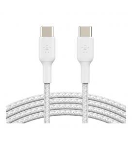 Cable usb tipo c belkin 1m - macho - macho - blanco trenzado 2 unidades