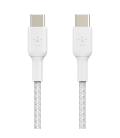 Cable usb tipo c belkin 1m - macho - macho - blanco trenzado 2 unidades