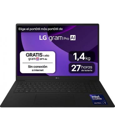 Portátil lg gram pro 16z90tr-e.ad88b intel core ultra 7-255h/ 32gb/ 1tb ssd/ geforce rtx 5050/ 16'/ win11