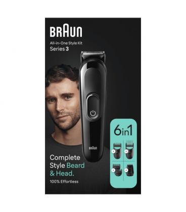Afeitadora braun all in one 6 en 1 style kit series 3 mgk3410/ con batería/ 6 accesorios