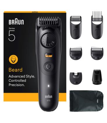 Afeitadora braun beardtrimmer series 5 bt5560/ con batería/ 8 accesorios