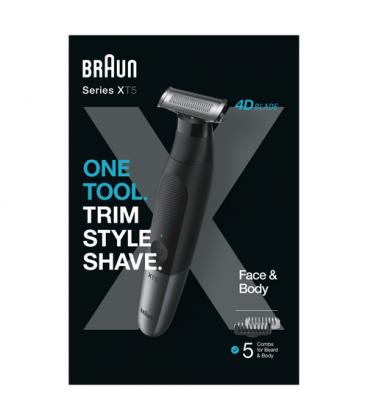 Afeitadora braun wet and dry serie x xt5100/ con batería/ 6 accesorios