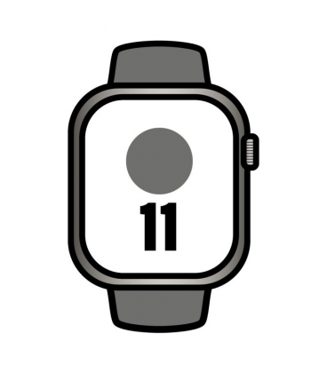 Apple watch series 11/ gps/ cellular/ 46mm/ titanio natural/ correa deportiva gris piedra s/m