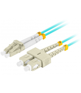 CABLE DE FIBRAOPTICA LANBERG 2M MULTI LC/UPC-SC/UPC DUPLEX OM3 LSZH 3.0MM BL
