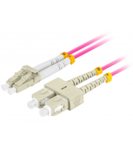 CABLE DE FIBRAOPTICA LANBERG 2M MULTI LC/UPC-SC/UPC DUPLEX OM4 LSZH 3.0MM VL