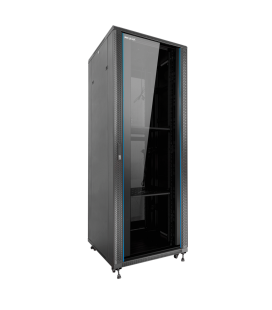 Armario rack de suelo 19 pulgadas phasak pro 42u negro 600x600 montado