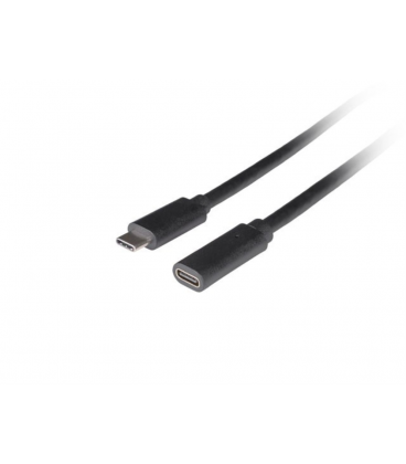 CABLE LANBERG USB-C 3.1 MACHO/HEMBRA 0.5M NEGRO