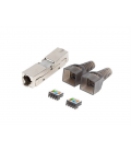 CONECTOR LANBERG ADAPTADOR 2X RJ45 CAT6A FTP PLUG 8P8C TOOL-LESS