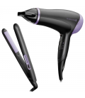 Pack secador y plancha para el pelo remington style essentials