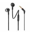Auriculares intrauditivos jbl tune 205/ con micrófono/ jack 3.5/ negros