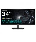 GIGABYTE G34WQC2 Monitor Gaming Curvo 34” WQHD - 3440 x 1440, 1500R, 200Hz, 1ms, 450 cd/m², AMD FreeSync Premium, DisplayHDR 400