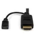 Cable hdmi - micro usb tipo b a vga startech 3m - macho - hembra - macho - negro