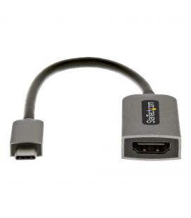 Cable usb tipo c a hdmi 4k startech 13cm - macho - hembra - gris