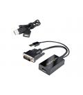 Adaptador dvi a displayport - usb 2.0 startech macho - hembra - negro