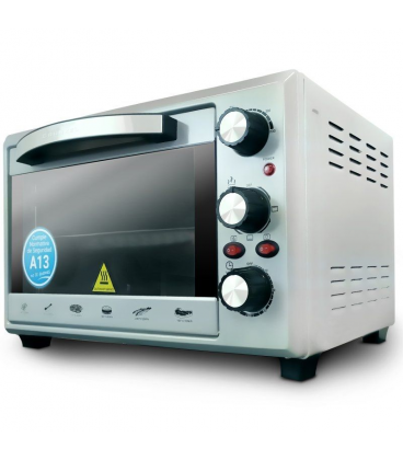Horno de sobremesa grunkel hr-28silver/ 1600w/ capacidad 28l/ plata