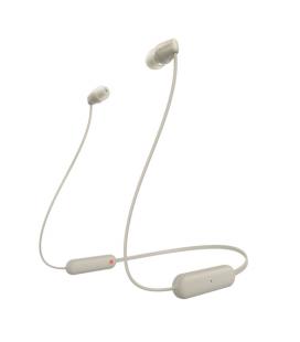 Auriculares inalámbricos intrauditivos sony wi-c100/ con micrófono/ bluetooth/ beige