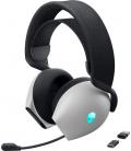 Auriculares gaming dell tri - mode inalambrico blanco