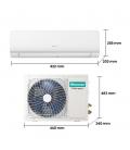 Aire acondicionado split 1x1 hisense inverter 2924 frig - h 3268 kcal - h wifi
