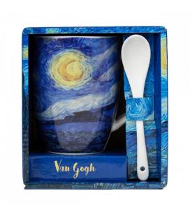 Taza con cuchara enesco noche estrellada