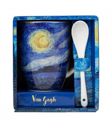 Taza con cuchara enesco noche estrellada