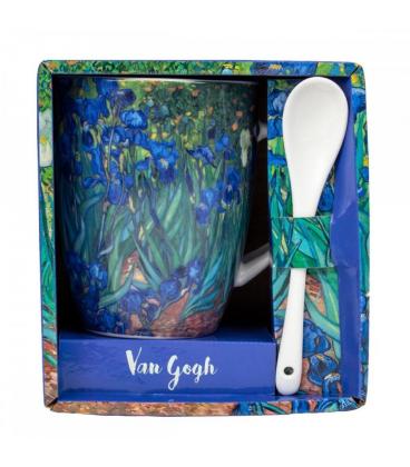 Taza con cuchara enesco los lirios van gogh