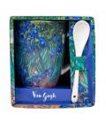 Taza con cuchara enesco los lirios van gogh