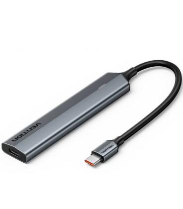 Hub usb tipo-c 3.2 vention ckyhb/ 4xusb tipo-c/ 1xusb tipo-c pd