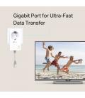 TP-Link TL-PA7017P KIT PLC Powerline Red Eléctrica AV1000 Gigabit Con Enchufe Incorporado