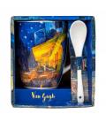 Taza con cuchara enesco terraza de café por la noche van gogh