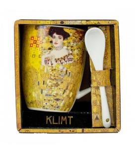 Taza con cuchara enesco el retrato de adele gustav klimt