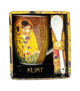 Taza con cuchara enesco el beso gustav klimt