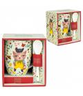 Taza con cuchara enesco el gato campestre
