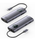 Docking usb tipo-c vention tquhb/ 1xhdmi 4k/ 1xdisplayport/ 3xusb/ 1xrj45/ 1xusb tipo-c pd/ 1xlector tarjetas/ gris