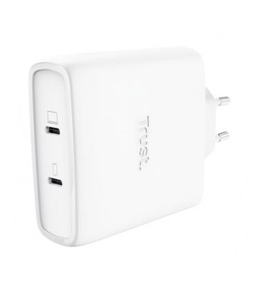 Cargador de pared gan trust maxo 100w/ 2xusb tipo-c/ incluye cable usb tipo-c/ 100w