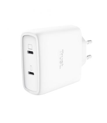 Cargador de pared gan trust maxo 65w 25526/ 2xusb tipo-c/ incluye cable usb tipo-c/ 65w