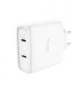 Cargador de pared gan trust maxo 65w 25526/ 2xusb tipo-c/ incluye cable usb tipo-c/ 65w