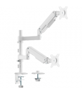 Soporte de mesa con contrapeso para 2 monitores aisens dt32tsr-441/ giratorio/ inclinable/ hasta 9kg