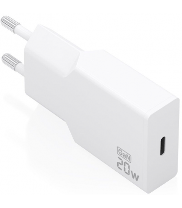Cargador de pared gan aisens a110-0997/ 1xusb tipo-c/ 20w/ blanco