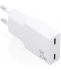 Cargador de pared gan aisens a110-1003/ 2xusb tipo-c/ 30w/ blanco