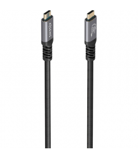 Cable usb 3.2 tipo-c aisens a107-0988/ usb tipo-c macho - usb tipo-c macho/ hasta 100w/ 20gbps/ 3m/ negro