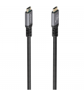 Cable usb 3.2 tipo-c aisens a107-0988/ usb tipo-c macho - usb tipo-c macho/ hasta 100w/ 20gbps/ 3m/ negro