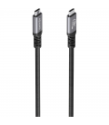 Cable usb 3.2 tipo-c aisens a107-0989/ usb tipo-c macho - usb tipo-c macho/ hasta 100w/ 10gbps/ 4m/ negro