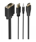 Cable conversor aisens a115-1009 svga macho - usb macho/ jack macho - hdmi macho/ 2m/ negro