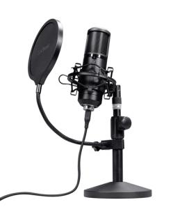 Micrófono gaming trust gaming gxt 269 emita ii 25769/ usb/ negro