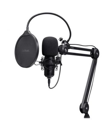 Micrófono gaming trust gaming gxt 270 emita ii+ 25770/ usb/ negro