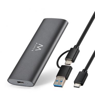 Ewent EW7060 caja para disco duro externo Caja externa para unidad de estado sólido (SSD) Gris Oscuro