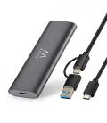 Ewent EW7060 caja para disco duro externo Caja externa para unidad de estado sólido (SSD) Gris Oscuro