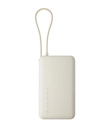 Powerbank 10000mah xiaomi 67w power bank integrated cable/ 67w/ beige/ incluye cable usb tipo-c