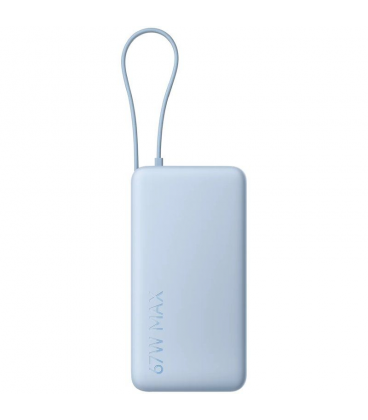 Powerbank 20000mah xiaomi 67w power bank integrated cable/ 67w/ azul/ incluye cable usb tipo-c