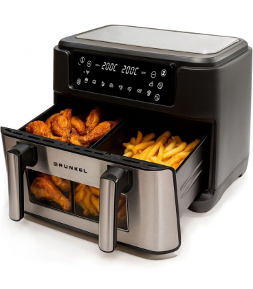 Freidora por aire airfryer / sin aceite grunkel dualflexifryer/ 2800w/ capacidad 10l